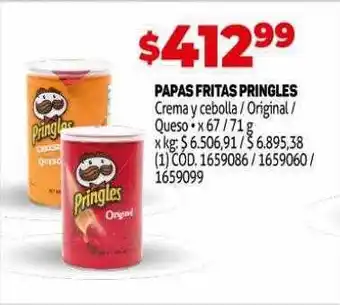 Makro Papas fritas pringles oferta