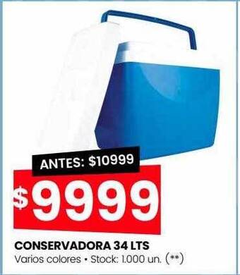Changomas Conservadora 34 lts oferta