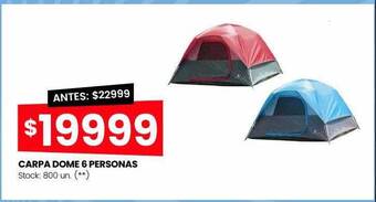 Changomas Carpa dome 6 personas oferta