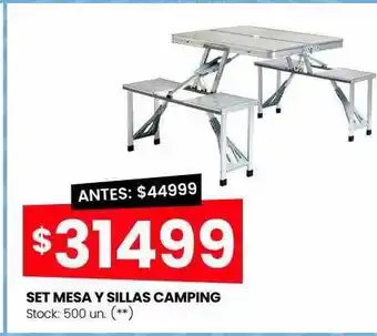 Changomas Set mesa y sillas camping oferta