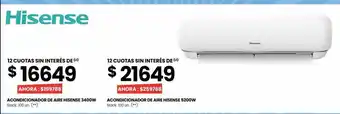 Changomas Acondicionador de aire hisense 3400w acondicionador de aire hisense 5200w oferta