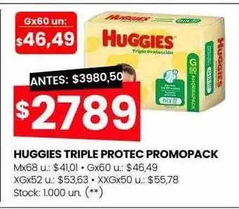 Changomas Huggies triple protec promopack oferta