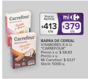 Carrefour Barra de cereal oferta