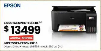 Changomas Impresora epson l3210 oferta