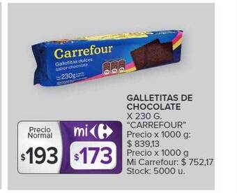 Carrefour Galletitas de chocolate oferta