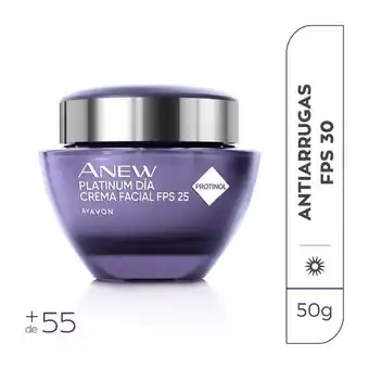 Avon Crema facial antiarrugas de día | anew platinum oferta