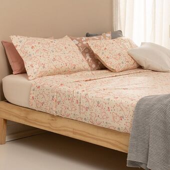 Arredo Juego de sábanas queen size coneja rosa oferta