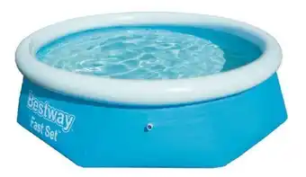 Faraone Pileta inflable redonda bestway fast set 57266 de 3.05m x 76cm 3638l azul caja oferta