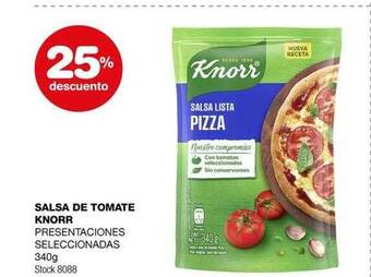 Atomo Conviene Salsa de tomate knorr 25% descuento oferta