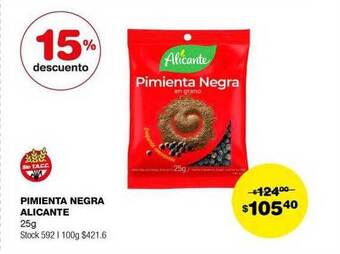 Atomo Conviene Pimienta negra alicante 15% descuento oferta