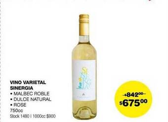Atomo Conviene Vino varietal sinergia malbec roble dulce natural rose oferta