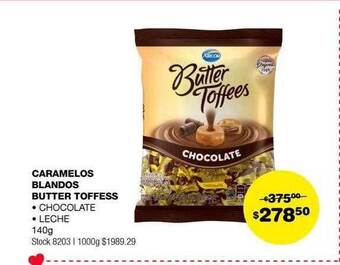 Atomo Conviene Caramelos blandos butter toffess chocolate leche oferta