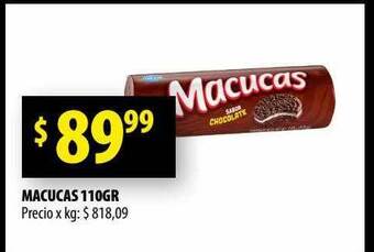 Punto Mayorista Macucas 110gr oferta