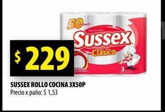 Punto Mayorista Sussex rollo cocina 3x50p oferta
