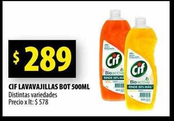 Punto Mayorista Cif lavavajillas bot 500ml oferta