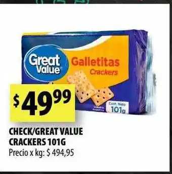 Punto Mayorista Check great value crackers oferta