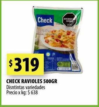 Punto Mayorista Check ravioles 500gr oferta