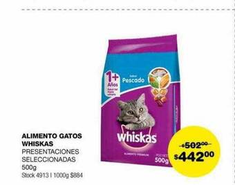 Atomo Conviene Alimento gatos whiskas oferta