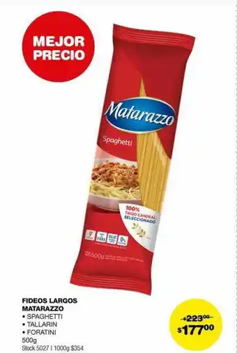 Atomo Conviene Fideos largos matarazzo spaghetti tallarin foratini oferta