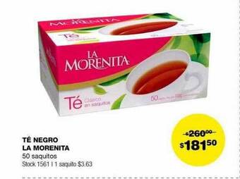 Atomo Conviene Té negro la morenita oferta