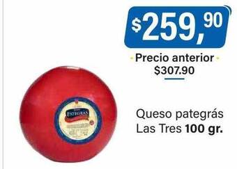 Supermercados Damesco Queso pategrás las tres oferta