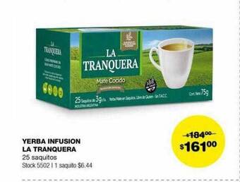 Atomo Conviene Yerba infusion la tranquera oferta
