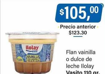 Supermercados Damesco Flan vainilla o dulce de leche ilolay oferta
