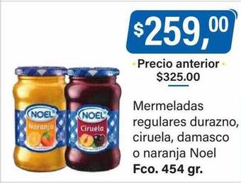 Supermercados Damesco Mermeladas regulares durazno ciruela damasco o naranja noel oferta
