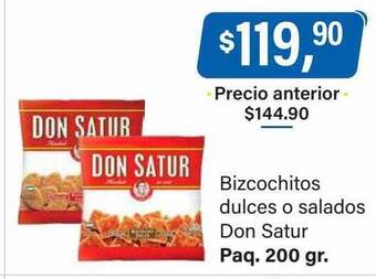 Supermercados Damesco Bizcochitos dulces o salados don satur oferta