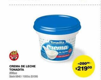 Atomo Conviene Crema de leche tonadita oferta