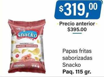 Supermercados Damesco Papas fritas saborizadas snacko oferta