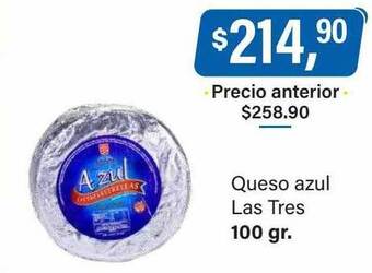 Supermercados Damesco Queso azul las tres oferta