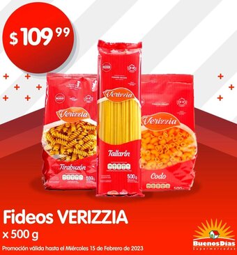 Supermercados Buenos Días Fideos Verizzia 500g oferta