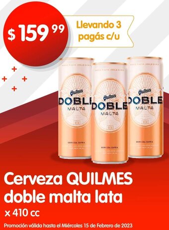Supermercados Buenos Días Cerveza Quilmes Doble Malta Lata 410cc oferta