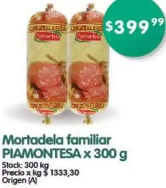 Supermercados Buenos Días Mortadela Familiar Piamontesa 300g oferta