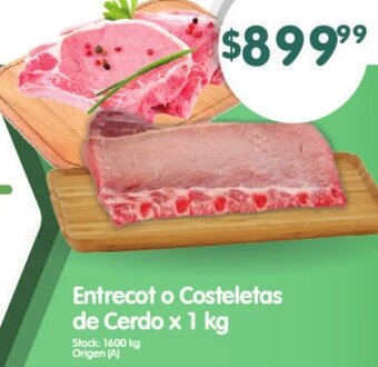 Supermercados Buenos Días Entrecot o Costeletas de Cerdo 1kg oferta