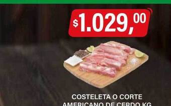 Supermercados Damesco Costeleta o corte americano de cerdo kg oferta