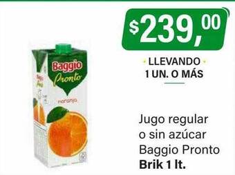 Supermercados Damesco Jugo regular o sin azúcar baggio pronto oferta