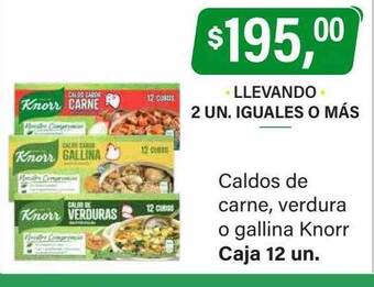 Supermercados Damesco Caldos de carne verdura o gallina knorr oferta