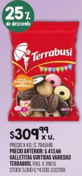 Coto Galletas Surtidas Variedad Terrabusi 390g oferta