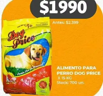 Supermercados Tadicor Alimento para Perro Dog Price 15kg oferta