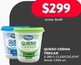 Supermercados Tadicor Queso Crema Tregar 280g oferta