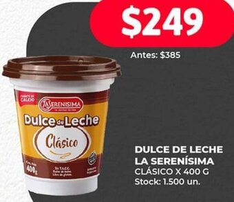 Supermercados Tadicor Dulce de Leche La Serenísima Clásico 400g oferta