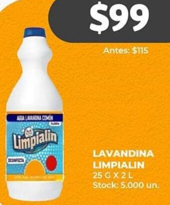 Supermercados Tadicor Lavandina Limpialin 25g x 2L oferta
