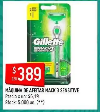 Gillette Máquina De Afeitar Mack 3 Sensitive