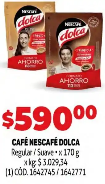 Makro Café Nescafé Dolca Regular/Suave 170g oferta