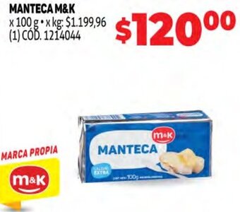 Makro Manteca M&K 100g oferta
