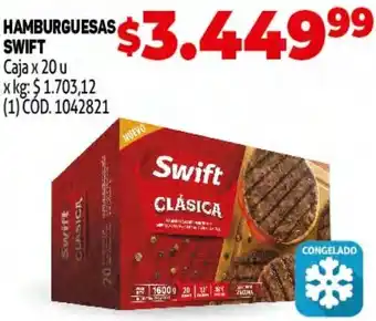 Makro Hamburguesas Swift 20 u oferta