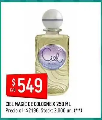 Walmart Ciel Magic De Cologne 250ml oferta