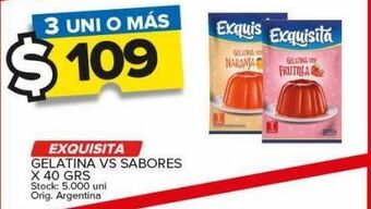 Carrefour Maxi Gelatina exquisita vs sabores x 40 g oferta